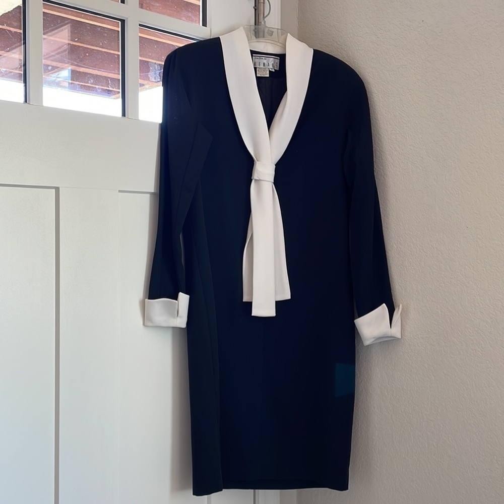 Kenar 2 petite black and white dress, Size 2